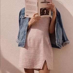 Abercrombie & Fitch Linen Stripe Slip Mini Dress